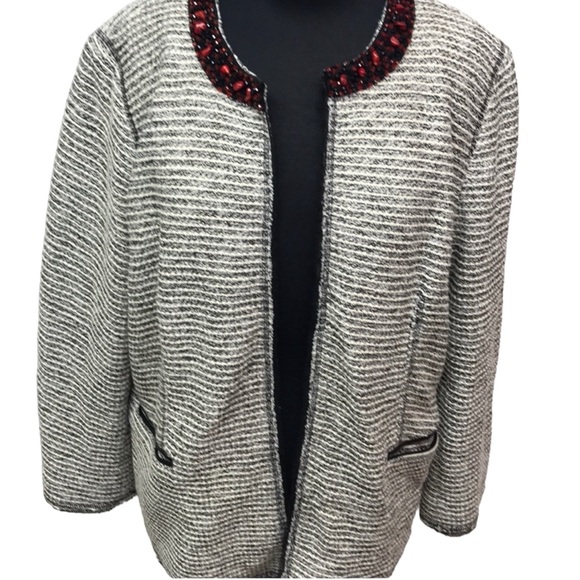 Chico’s Beaded Neck Jacket - Picture 1 of 4